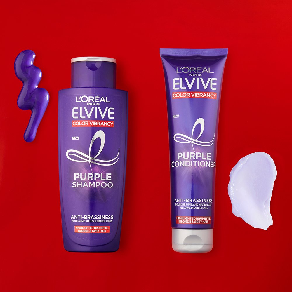 Elvive Color Vibrancy Anti-Brass Purple Conditioner & Shampoo